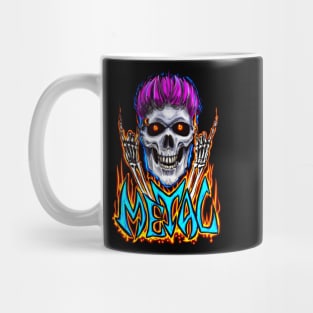 Punk Rocker Skeleton Mug